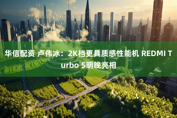 华信配资 卢伟冰:2K档更具质感性能机 REDMI Turbo 5明晚亮相